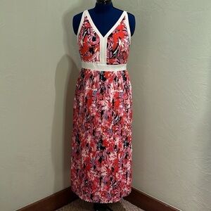 Katherine Kelly Pink Sleeveless Pleated Dress Size 10